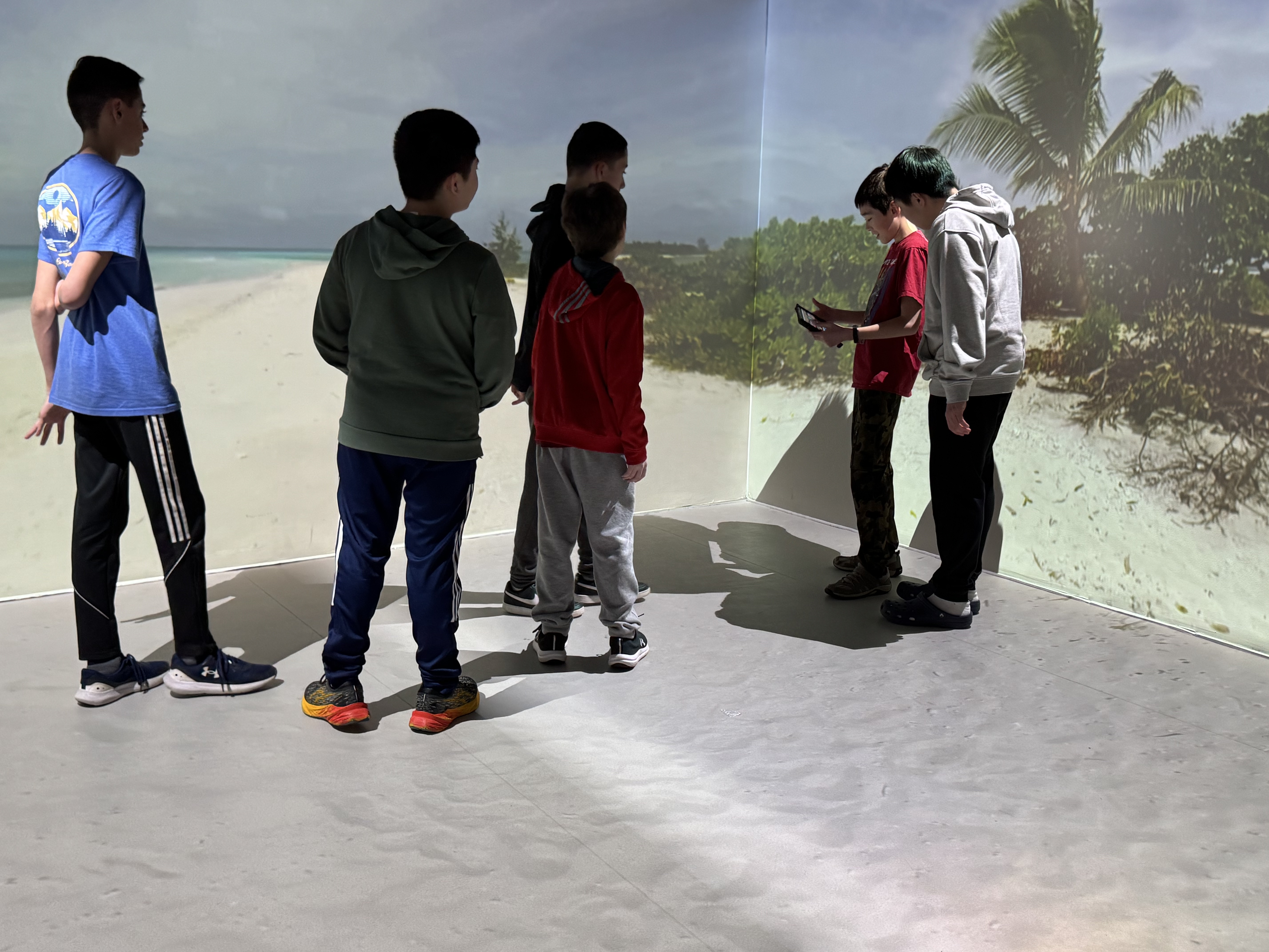 VR experience in action