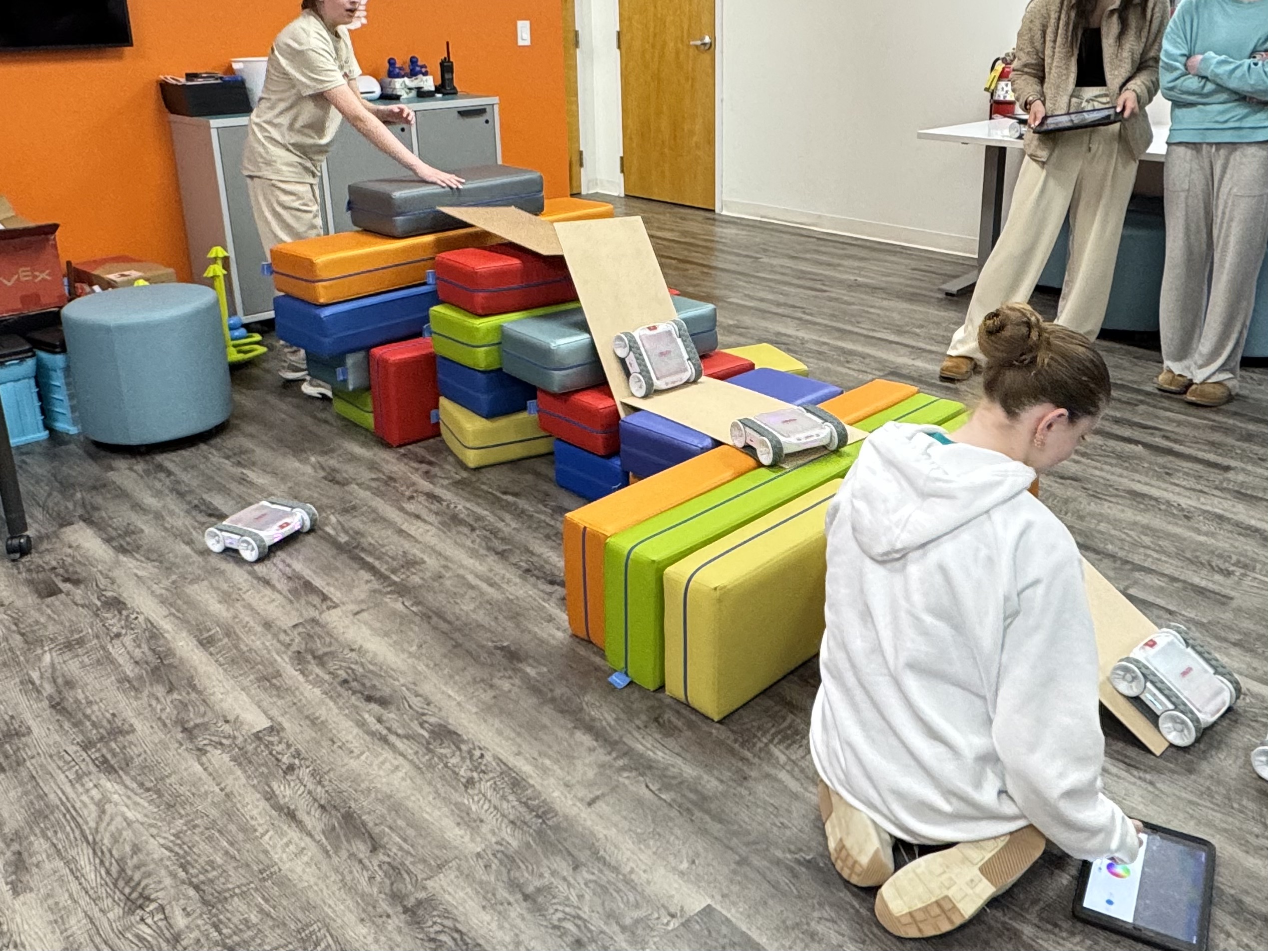 Student exploring drone technology